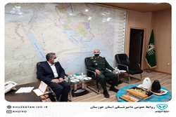 دیدار مدیرکل دامپزشکی استان خوزستان با فرمانده قرارگاه کربلا جنوب غرب کشور