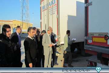 بازدید از نحوه صادرات فرآورده های خام دامی در مرز شلمچه