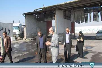 بازدید از سایتهای ضدعفونی کامیونهای حمل نهاده های دامی