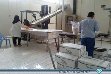 کارگاه عمل آوری آبزیان نفیس کوثر هندیجان اسفند 93