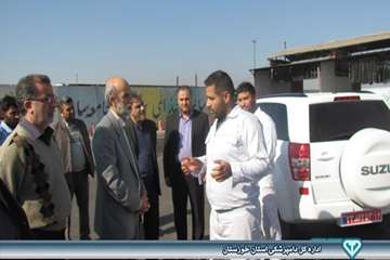 بازدید از سایتهای ضدعفونی کامیونهای حمل نهاده های دامی