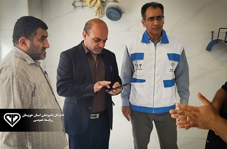 بازدید مشترک اداره دامپزشکی و شهرداری از کشتارگاه دام شهرستان رامشیر