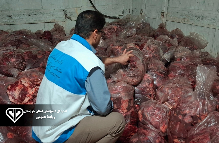 کشف ۱۵۰۰ کیلوگرم گوشت اسب در کارگاه قطعه‌بندی فرآورده‌های خام دامی در اهواز