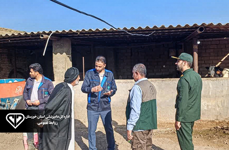 واکسیناسیون ۱۰۰۰ رأس دام سنگین علیه تب برفکی در اردوی جهادی دامپزشکی شوشتر